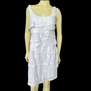 SL Fashion Soft White Layer Ruffle Dress